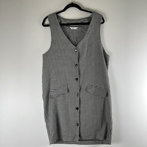 vintage gingham button down dress